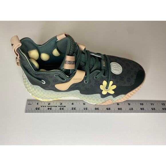 NWT ADIDAS SNEAKERS KIDS 4.5 HARDEN VOL 6 BASKETBALL SHOES GREEN OXIDE GV7058 - Picture 15 of 15